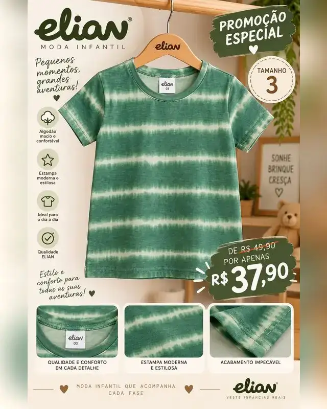 Camiseta Elian tie-dye verde