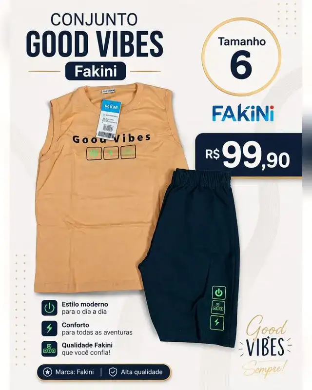 Conjunto Good Vibes Fakini