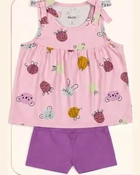 Conjunto Elian blusa e bermuda