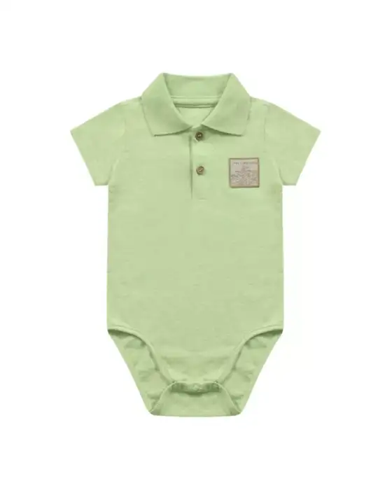 Body masculino bebê gola polo