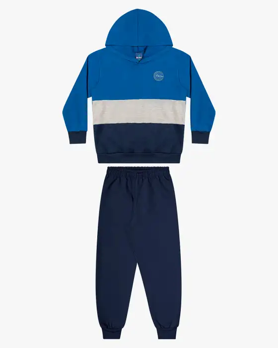 Conjunto infantil moletom com capuz
