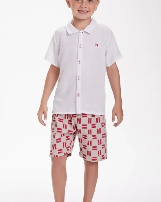 Conjunto juvenil camisa e bermuda