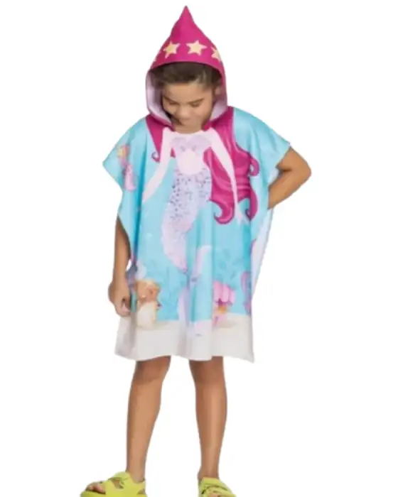 Toalha Poncho Infantil Feminina Elian