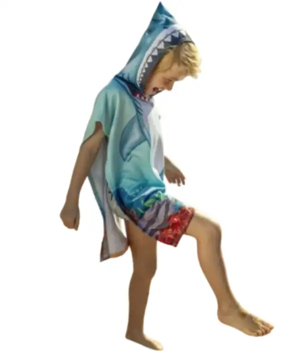 Toalha Poncho Infantil Masculina Elian